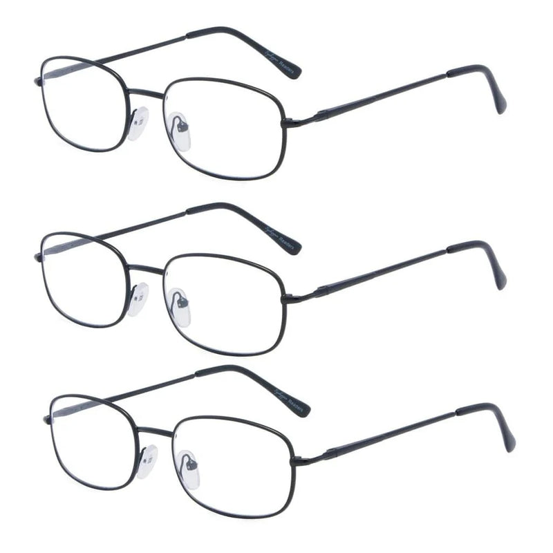 eyekeeper.com 3 Pack Metal Frame Reading Glasses R3232 Eyeglasses