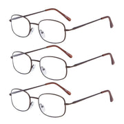 eyekeeper.com 3 Pack Metal Frame Reading Glasses R3232 Eyeglasses