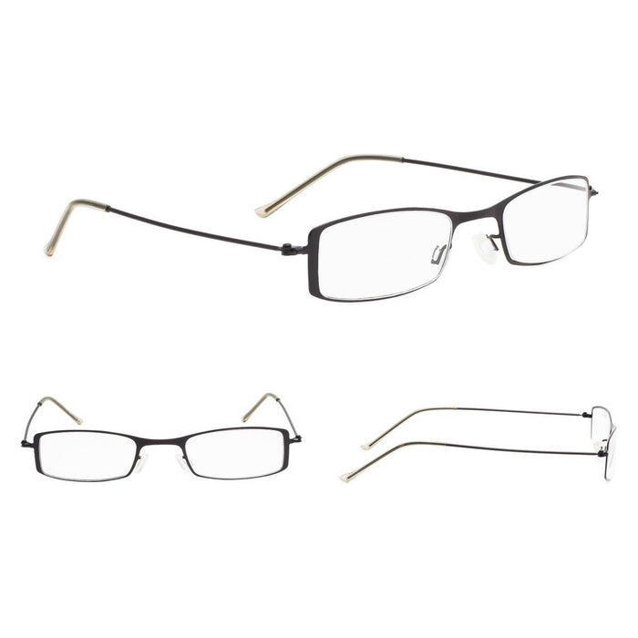 Eyekeeper.Com - 3 Pack Metal Frame Trendy Reading Glasses R12005