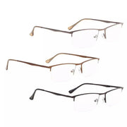 eyekeeper.com 3 Pack Metal Half-rim Reading Glasses 3-R1614 Eyeglasses