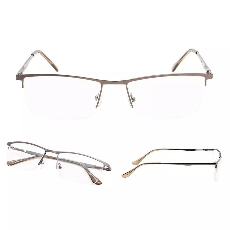eyekeeper.com 3 Pack Metal Half-rim Reading Glasses 3-R1614 Eyeglasses