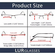 eyekeeper.com 3 Pack Metal Half-rim Reading Glasses 3-R1614 Eyeglasses