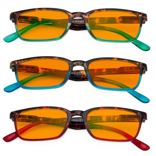 eyekeeper.com 3 Pack Nighttime Blue Light Blocking Reading Glasses DS898D Eyeglasses