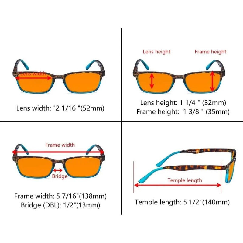 eyekeeper.com 3 Pack Nighttime Blue Light Blocking Reading Glasses DS898D Eyeglasses