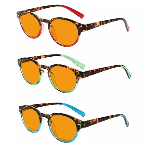 eyekeeper.com 3 Pack Oval Blue Light Blocking Reading Glasses DS091D Eyeglasses