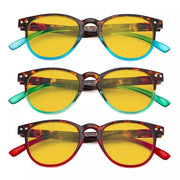 eyekeeper.com 3 Pack Oval Blue Light Blocking Reading Glasses HP060D Eyeglasses