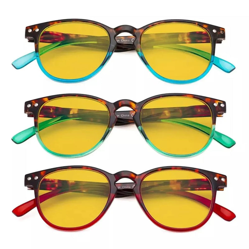 eyekeeper.com 3 Pack Oval Blue Light Blocking Reading Glasses HP060D Eyeglasses