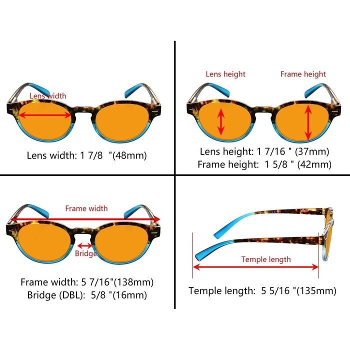 eyekeeper.com - 3 Pack Oval Blue Light Blocking Reading Glasses DS091D