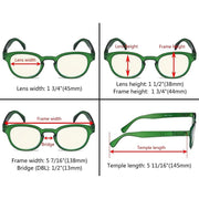 eyekeeper.com 3 Pack Oval Blue Light Filter Reading Glasses UVR124 Eyeglasses
