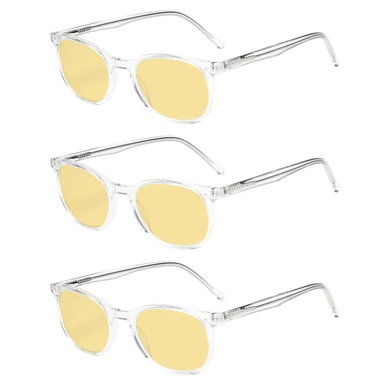 eyekeeper.com 3 Pack Oval Round Blue Light Blocking Reading Glasses TMB065 Eyeglasses