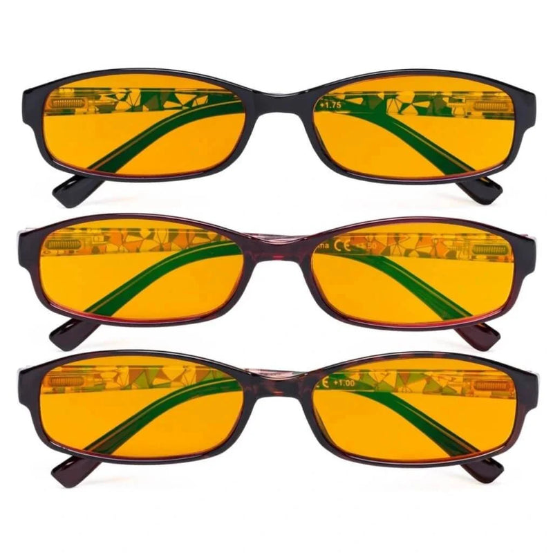 eyekeeper.com 3 Pack Pattern Blue Light Blocking Reading Glasses DSR908 Eyeglasses