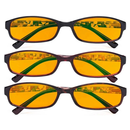 eyekeeper.com 3 Pack Pattern Blue Light Blocking Reading Glasses DSR908 Eyeglasses