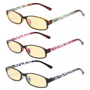 eyekeeper.com 3 Pack Patterned Blue Light Blocking Reading Glasses TMCG908 Eyeglasses