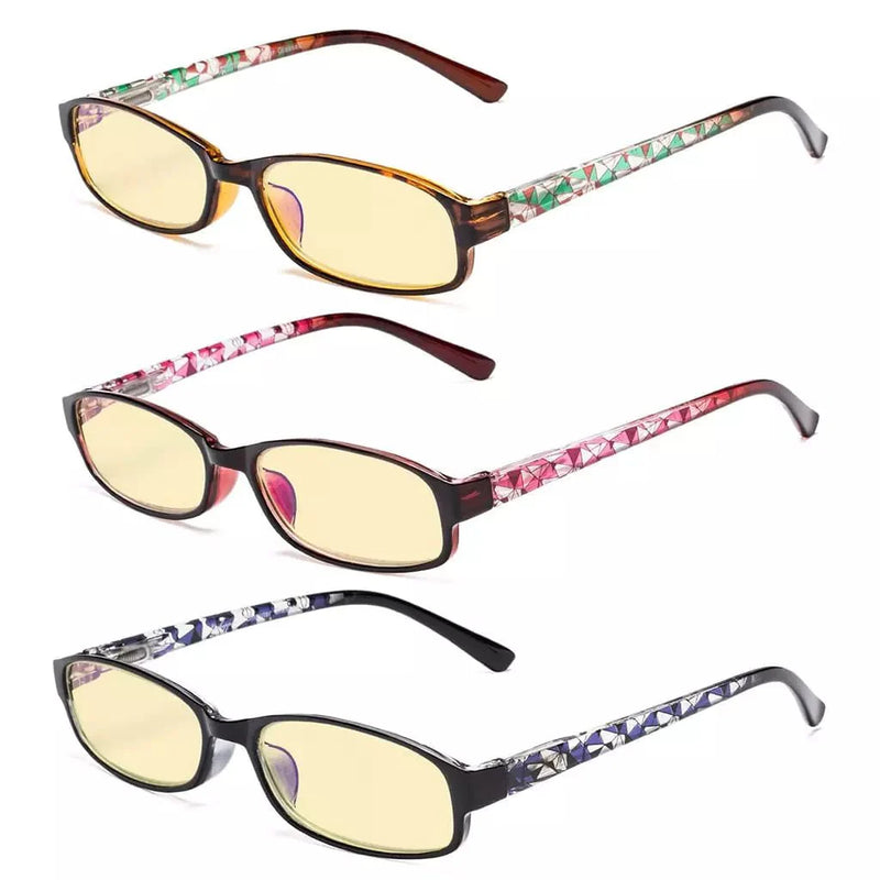 eyekeeper.com 3 Pack Patterned Blue Light Blocking Reading Glasses TMCG908 Eyeglasses