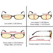 eyekeeper.com 3 Pack Patterned Blue Light Blocking Reading Glasses TMCG908 Eyeglasses