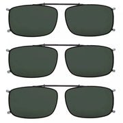 eyekeeper.com 3 Pack Polarized Clip on Sunglasses with Spring Draw Bar C63 (54MMx34MM) Sunglasses