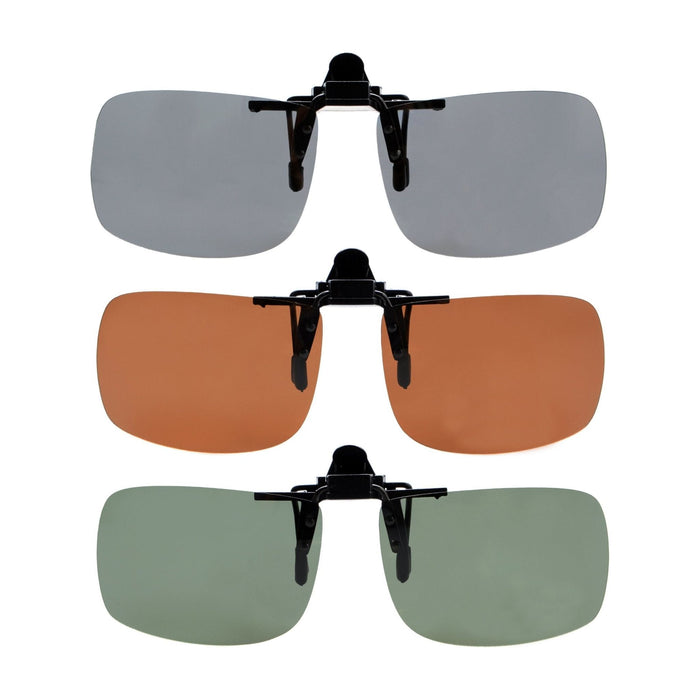 eyekeeper.com - 3 Pack Polarized Flip up Clip on Sunglasses F68 (60MMx43MM)