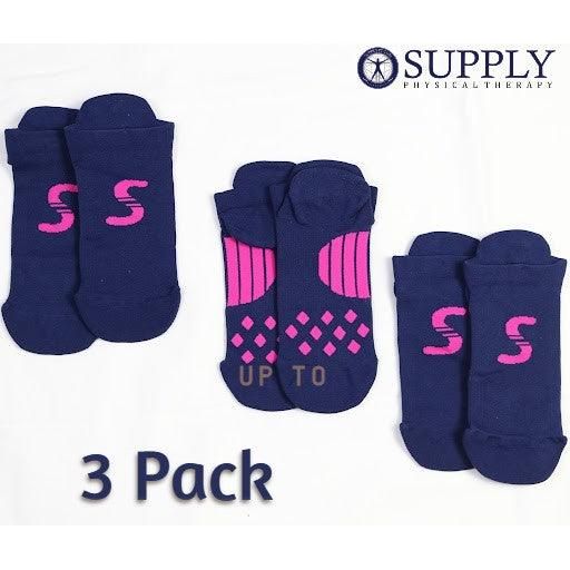 Supply Physical Therapy - Supply Physical Therapy - 3-Pack Premium Plantar Fasciitis Compressions Socks with Advanced Arch Support (Pack of 3 Pairs)