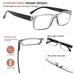 3 Pack Classic Rectangle Reading Glasses Men R108