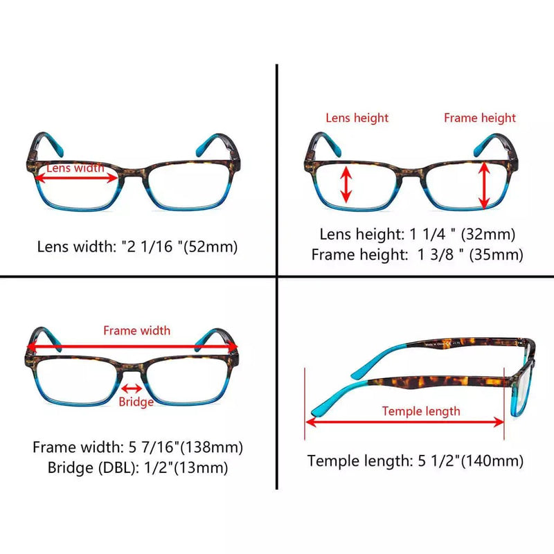 eyekeeper.com 3 Pack Reading Glasses Vintage Readers R898D Eyeglasses