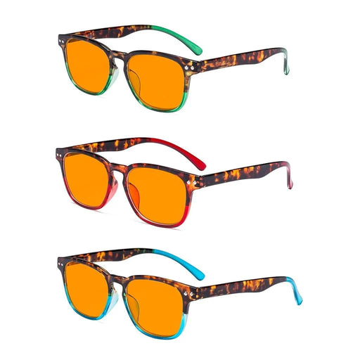 eyekeeper.com 3 Pack Rectangle Blue Light Blocking Reading Glasses DS079D Eyeglasses