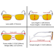 eyekeeper.com 3 Pack Rectangle Blue Light Blocking Reading Glasses HP075 Eyeglasses