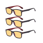 eyekeeper.com 3 Pack Rectangle Blue Light Blocking Reading Glasses HP075 Eyeglasses
