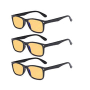 eyekeeper.com 3 Pack Rectangle Blue Light Blocking Reading Glasses HP075 Eyeglasses