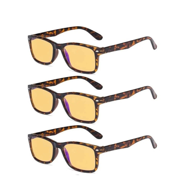 eyekeeper.com 3 Pack Rectangle Blue Light Blocking Reading Glasses HP075 Eyeglasses