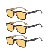 eyekeeper.com 3 Pack Rectangle Blue Light Blocking Reading Glasses HP075 Eyeglasses