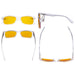 eyekeeper.com - 3 Pack Rectangle Blue Light Blocking Reading Glasses HP075