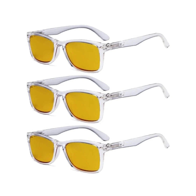 eyekeeper.com 3 Pack Rectangle Blue Light Blocking Reading Glasses HP075 Eyeglasses