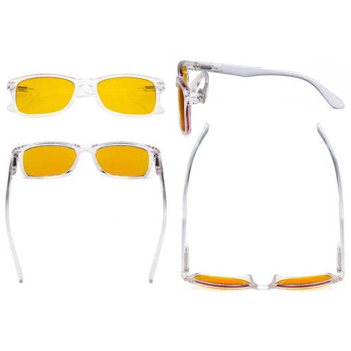 eyekeeper.com 3 Pack Rectangle Blue Light Blocking Reading Glasses HP075 Eyeglasses