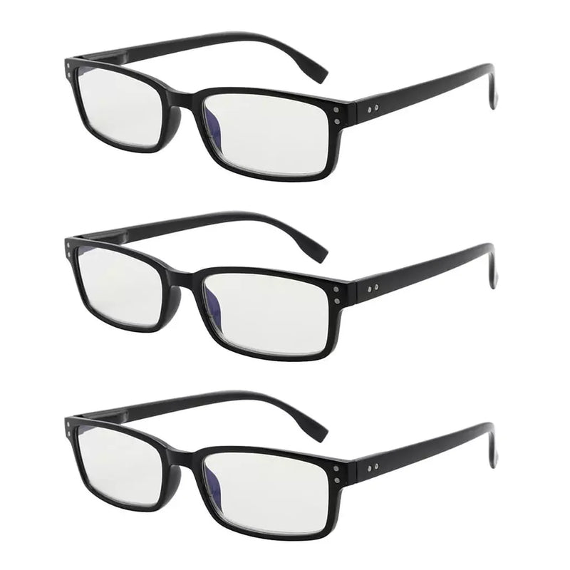 eyekeeper.com 3 Pack Rectangle Blue Light Reading Glasses CG097 Eyeglasses