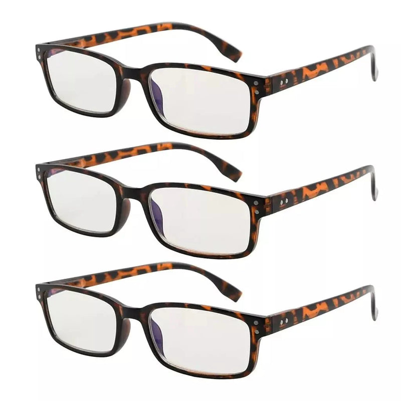 eyekeeper.com 3 Pack Rectangle Blue Light Reading Glasses CG097 Eyeglasses