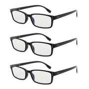 eyekeeper.com 3 Pack Rectangle Blue Light Reading Glasses CG097 Eyeglasses