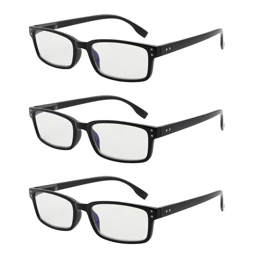 eyekeeper.com 3 Pack Rectangle Blue Light Reading Glasses CG097 Eyeglasses