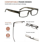 eyekeeper.com 3 Pack Classic Rectangle Reading Glasses R026 Eyeglasses