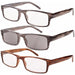 eyekeeper.com - 3 Pack Rectangle Reading Glasses R026