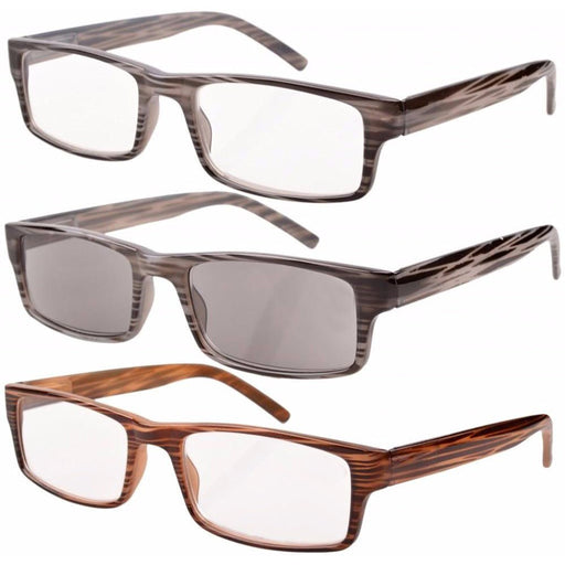 eyekeeper.com 3 Pack Classic Rectangle Reading Glasses R026 Eyeglasses