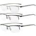 eyekeeper.com - 3 Pack Rectangle Reading Glasses Half Rim Classic 3-R15615