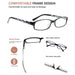 eyekeeper.com - 3 Pack Small Lens Reading Glasses with Pattern Temples R908