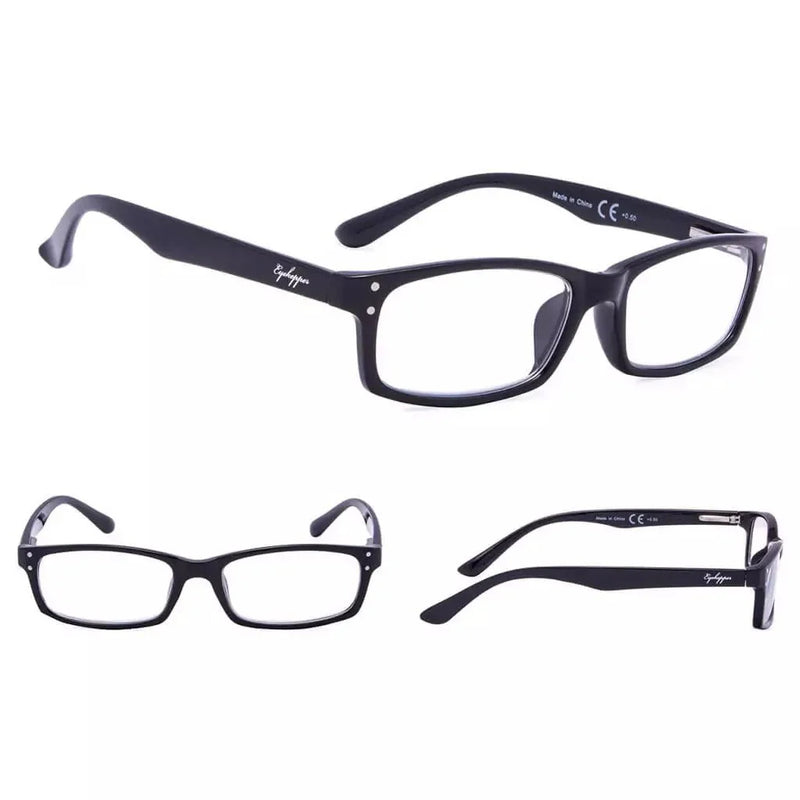 eyekeeper.com 3 Pack Rectangle Stylish Spring hinges Chic Reading Glasses R103 Eyeglasses