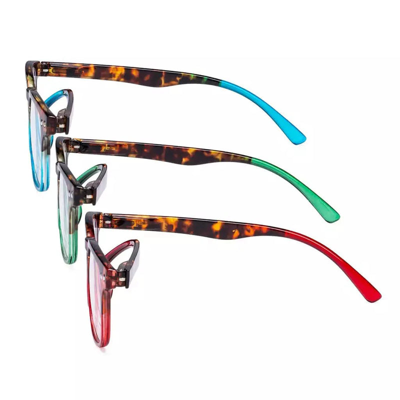 eyekeeper.com 3 Pack Rectangle Vintage Two-toned Reading Glasses R079D Eyeglasses