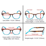 eyekeeper.com 3 Pack Rectangle Vintage Two-toned Reading Glasses R079D Eyeglasses