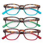 eyekeeper.com 3 Pack Rectangle Vintage Two-toned Reading Glasses R079D Eyeglasses