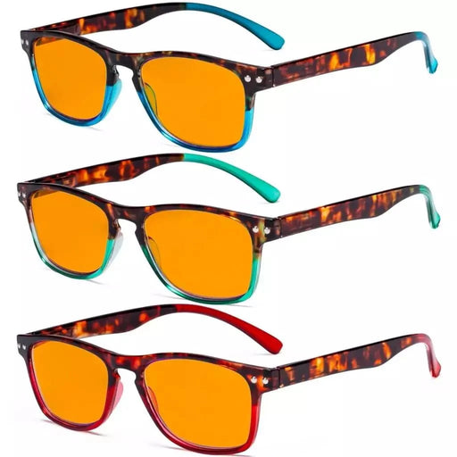 eyekeeper.com 3 Pack Retro Blue Light Blocking Reading Glasses DS046D Eyeglasses