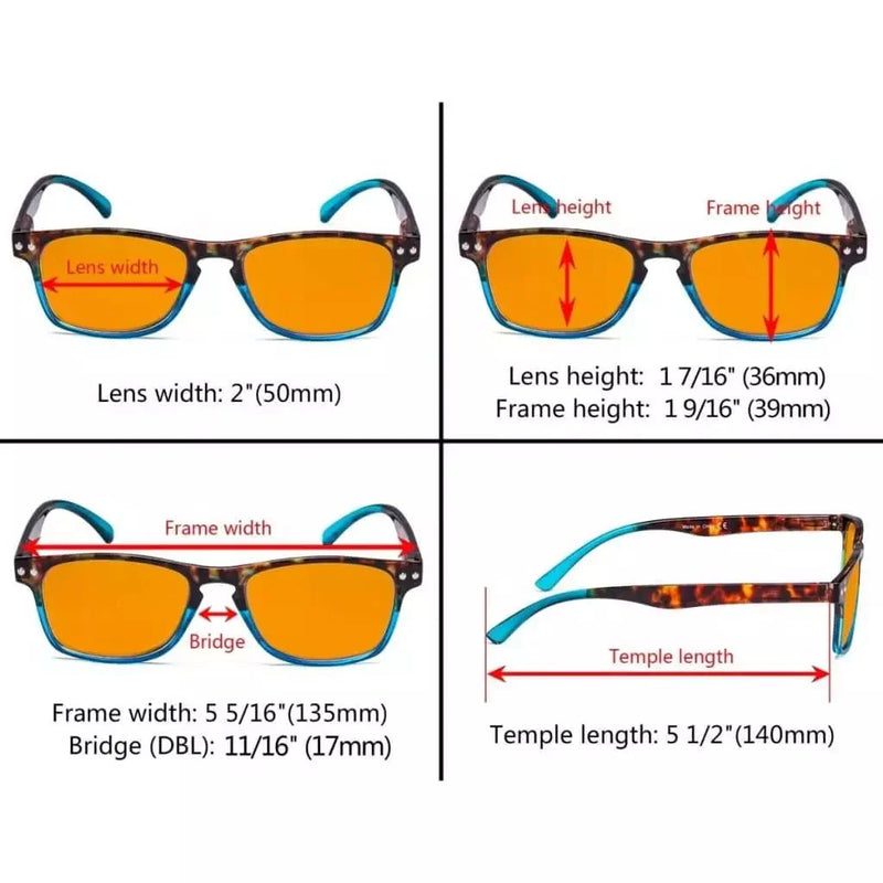 eyekeeper.com 3 Pack Retro Blue Light Blocking Reading Glasses DS046D Eyeglasses