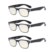 eyekeeper.com 3 Pack Retro Blue Light Filter Reading Glasses UVRFH4 Eyeglasses