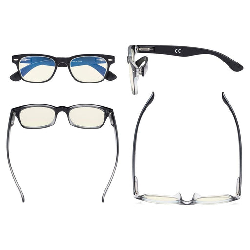 eyekeeper.com - 3 Pack Retro Blue Light Filter Reading Glasses UVRFH4